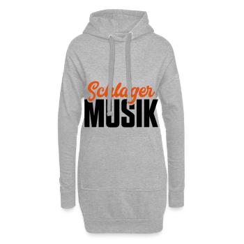 schlager musik - Hoodie-Kleid - Grau meliert - Vorne