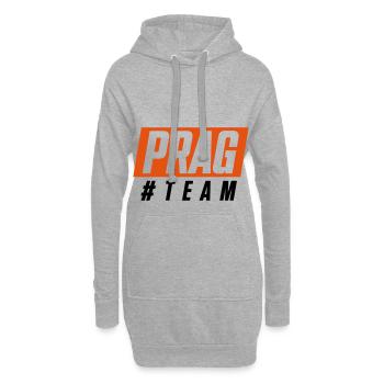Équipe de Prague - Sweat-shirt à capuche long Femme - gris chiné - Devant