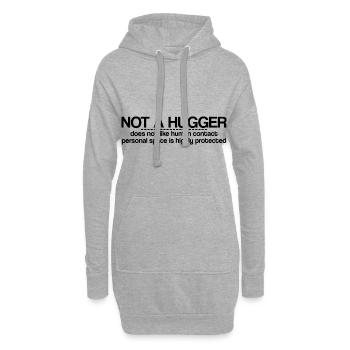 Not A Hugger, Does Not Like Human Contact - Hoodie-Kleid - Grau meliert - Vorne
