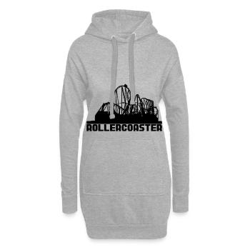 Roller Coaster Achterbahn - Hoodie-Kleid - Grau meliert - Vorne