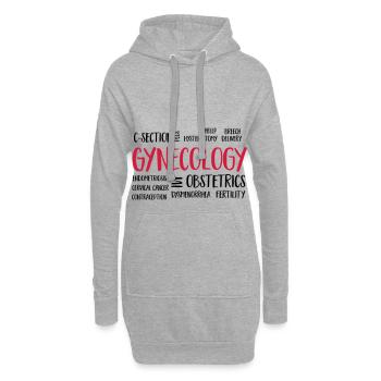gyncloudeng - Hoodie-Kleid - Grau meliert - Vorne