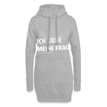 Ich Liebe es, wenn meine Frau mich Grillen Lässt - Hoodie-Kleid - Grau meliert - Vorne