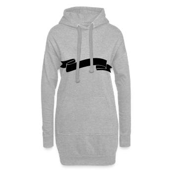 banderole symbol ribbon element - Hoodie-Kleid - Grau meliert - Vorne