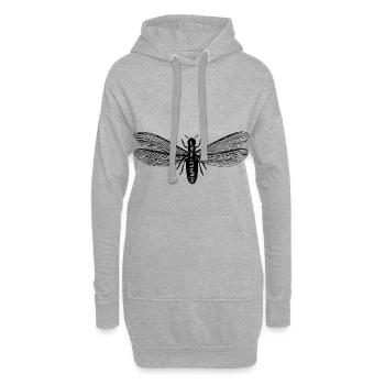 Insekt - Hoodie-Kleid - Grau meliert - Vorne