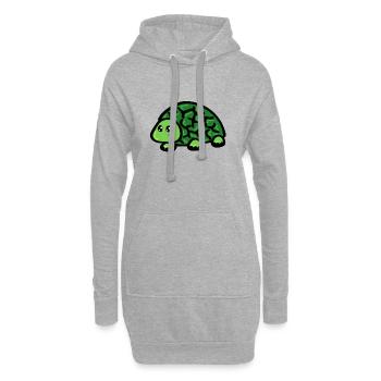 Schildkröte - Hoodie-Kleid - Grau meliert - Vorne