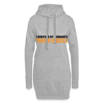 I Survived My Husband's Training Schedule 10 - Hoodie-Kleid - Grau meliert - Vorne