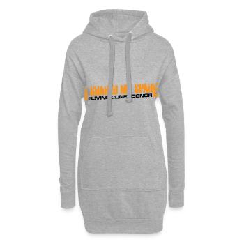 J’ai partagé mon #livingkidneydonor 11 - Sweat-shirt à capuche long Femme - gris chiné - Devant