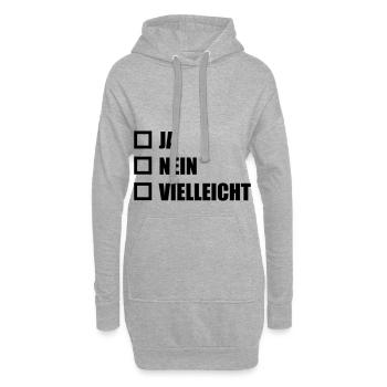 ja nein ankreuzen - Hoodie-Kleid - Grau meliert - Vorne