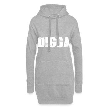 Digga - Hoodie-Kleid - Grau meliert - Vorne