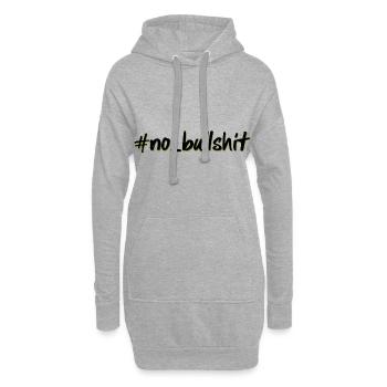 hashtag no bullshit - Hoodie-Kleid - Grau meliert - Vorne