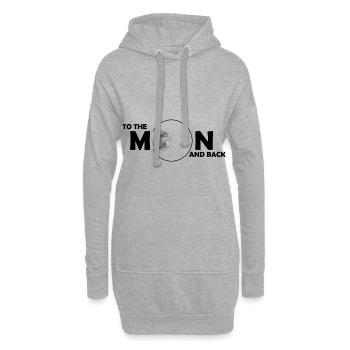 To the Moon and back - Hoodie-Kleid - Grau meliert - Vorne