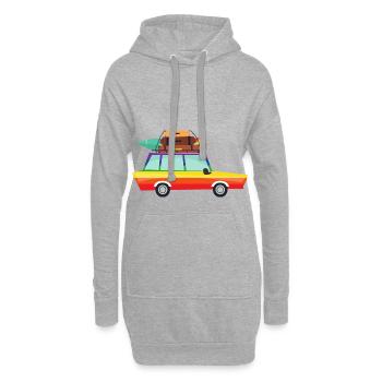 Gay Van | LGBT | Pride - Hoodie-Kleid - Grau meliert - Vorne