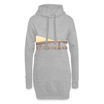 Phare côtier - Sweat-shirt à capuche long Femme - gris chiné - Devant