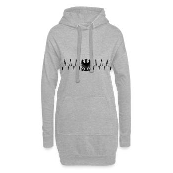 Frequenz Deutschland - Hoodie-Kleid - Grau meliert - Vorne