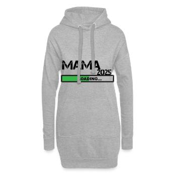 Je vais être maman en 2025 Chargement de la future maman en 2025 - Sweat-shirt à capuche long Femme - gris chiné - Devant