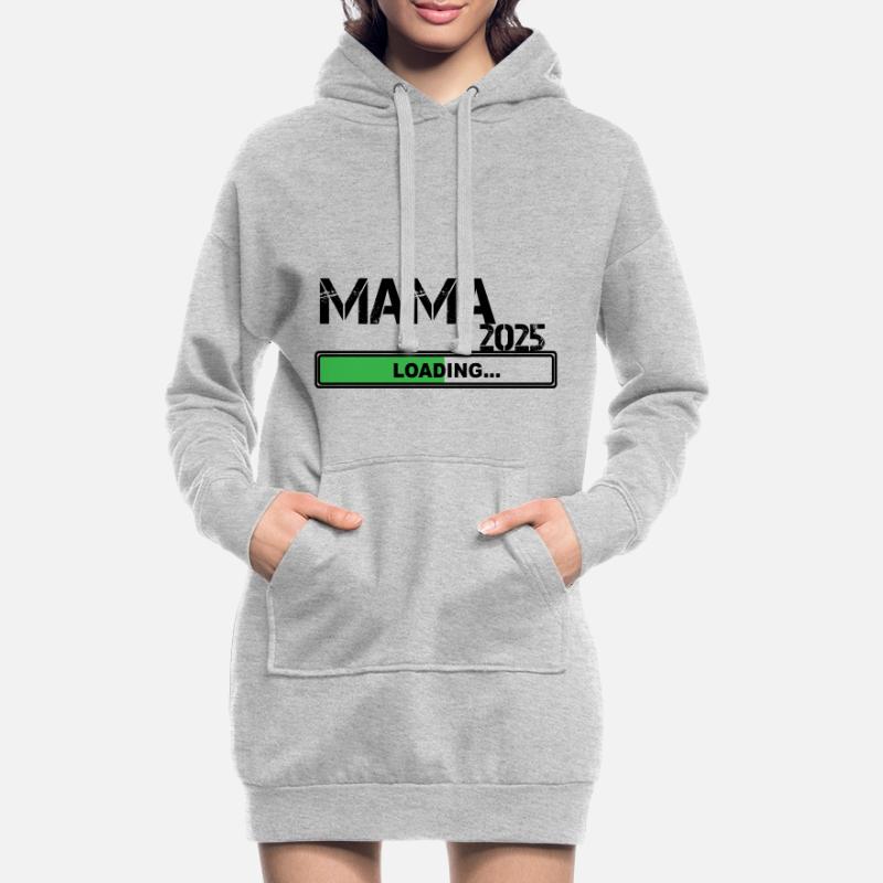 Ich werde 2025 Mutter Werdende Mutter loading 2025 Hoodie-Kleid