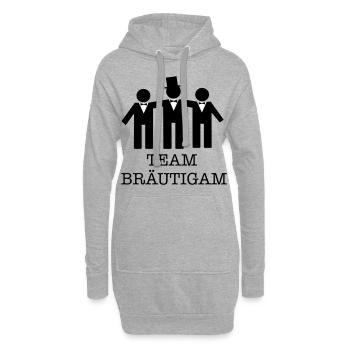 team bräutigam - Hoodie-Kleid - Grau meliert - Vorne