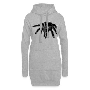 Tarentule, araignée, grande araignée, noir - Sweat-shirt à capuche long Femme - gris chiné - Devant