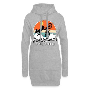 Cyclisme VTT - Dark Vintage - Sweat-shirt à capuche long Femme - gris chiné - Devant