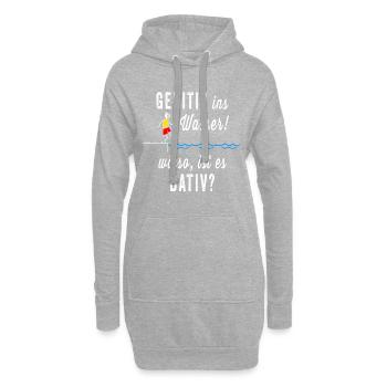 Genitiv ins Wasser wiese ist es Dativ? Lustig - Hoodie-Kleid - Grau meliert - Vorne