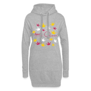 Little Queen - Hoodie-Kleid - Grau meliert - Vorne