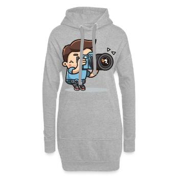 Photograph - Hoodie-Kleid - Grau meliert - Vorne
