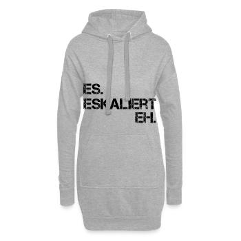 Ça dégénère de toute façon drôle pour le festival party - Sweat-shirt à capuche long Femme - gris chiné - Devant