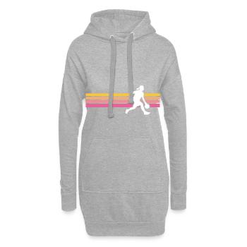 Basketball Frau Bunt Mädchen - Hoodie-Kleid - Grau meliert - Vorne