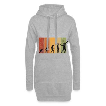 Cadeau de volant de badminton Evolution Vintage - Sweat-shirt à capuche long Femme - gris chiné - Devant
