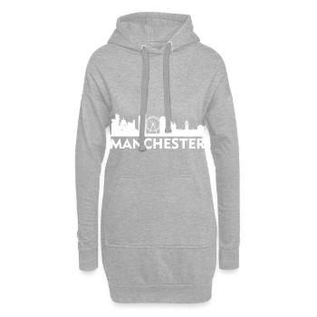 Manchester Angleterre Capital Skyline Royaume-Uni - Sweat-shirt à capuche long Femme - gris chiné - Devant