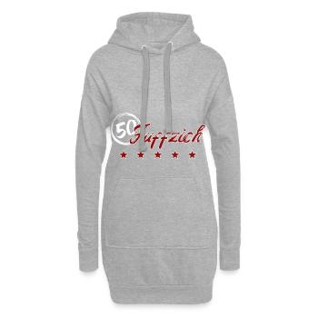 50 Geburtstag - Hoodie-Kleid - Grau meliert - Vorne