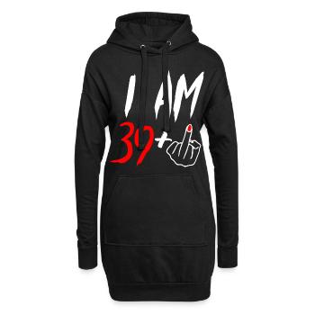 40 ans femme 40ème anniversaire cadeau de fête - Sweat-shirt à capuche long Femme - noir - Devant