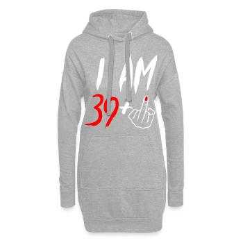 40 Jahre Frau 40. Geburtstag Bday Party Geschenk - Hoodie-Kleid - Grau meliert - Vorne