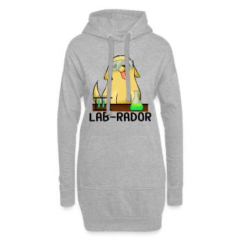 Labrador Labor Wissenschaft Chemie - Hoodie-Kleid - Grau meliert - Vorne