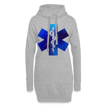 Medizin Arzt Doktor Sanitäter Rettungssanitäter - Hoodie-Kleid - Grau meliert - Vorne