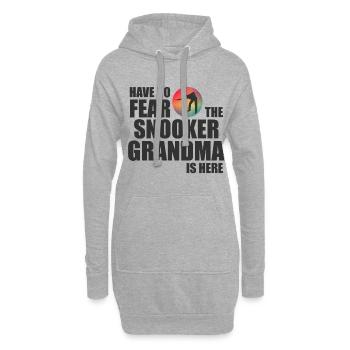 Die Snooker Oma - Hoodie-Kleid - Grau meliert - Vorne