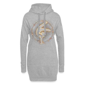 Turnen Gymnastik Akrobatik - Hoodie-Kleid - Grau meliert - Vorne