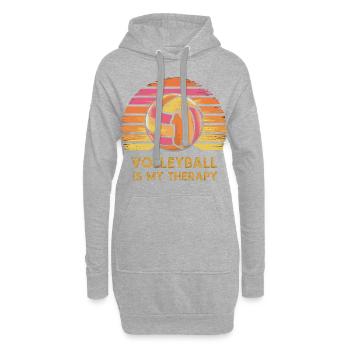 Volleyball - Hoodie-Kleid - Grau meliert - Vorne