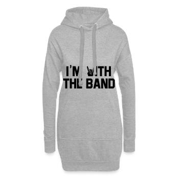 Je suis avec le groupe. Outfit pour des concerts. Rock.Metal - Sweat-shirt à capuche long Femme - gris chiné - Devant