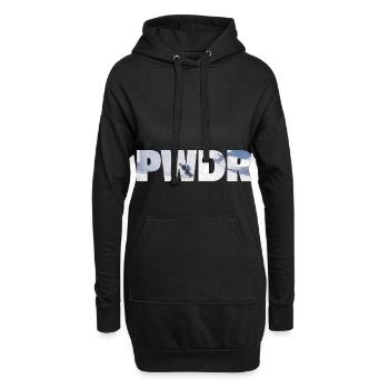 PWDR Snowboard powder snowboarding - Hoodie-Kleid - Schwarz - Vorne