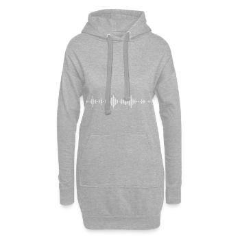 Beat Waveform Dance Music DJ EDM Techno House - Hoodie-Kleid - Grau meliert - Vorne