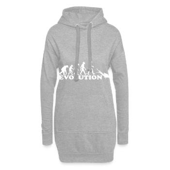 Evolution Tauchen Taucher Tauchsport Geschenk idee - Hoodie-Kleid - Grau meliert - Vorne
