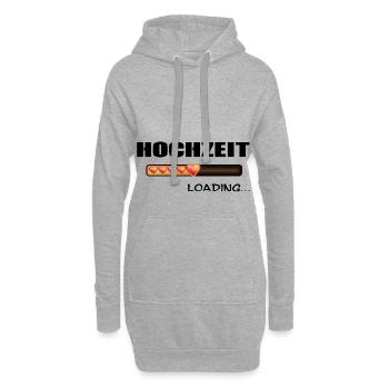 Hochzeit loading lustige Geschenkidee heiraten - Hoodie-Kleid - Grau meliert - Vorne
