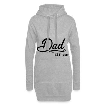 Père père papa père paternité cadeau fête des pères - Sweat-shirt à capuche long Femme - gris chiné - Devant