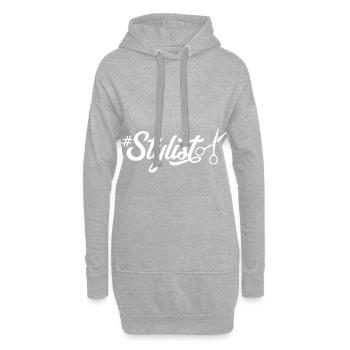 stylist schere hashtag - Hoodie-Kleid - Grau meliert - Vorne