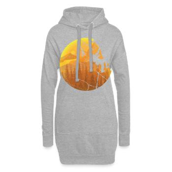 Kletterer Geschenk Idee Bergsteiger - Hoodie-Kleid - Grau meliert - Vorne