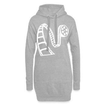 Filmrolle Kameramann Geschenkidee - Hoodie-Kleid - Grau meliert - Vorne