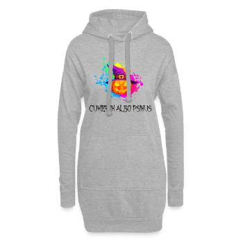 Idée cadeau Halloween cukierek albo psikus - Sweat-shirt à capuche long Femme - gris chiné - Devant