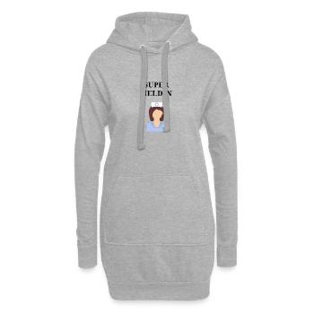 Krankenschwester Superheldin Geschenkidee Heldin - Hoodie-Kleid - Grau meliert - Vorne