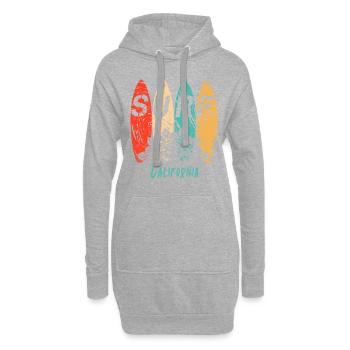 Surf California - Hoodie Dress - heather grey - Front